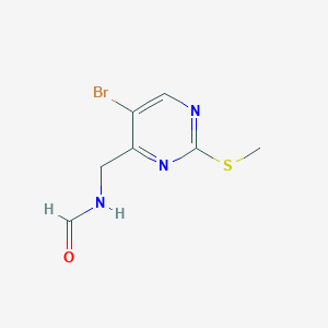 N-((5-bromo-2-(methylthio)pyrimidin-4-yl)methyl)formamide