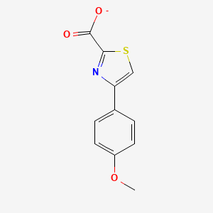 molecular formula C11H8NO3S- B13917107 4-(4-Methoxyphenyl)-1,3-thiazole-2-carboxylate 