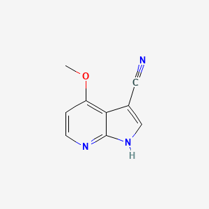 molecular formula C9H7N3O B13917115 4-methoxy-1H-pyrrolo[2,3-b]pyridine-3-carbonitrile 