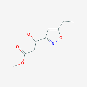 molecular formula C9H11NO4 B1391712 3-(5-Ethyl-isoxazol-3-yl)-3-oxo-propionic acid methyl ester CAS No. 1229627-42-2
