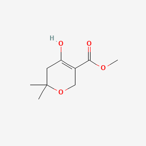 molecular formula C9H14O4 B13917124 Methyl 4-hydroxy-6,6-dimethyl-5,6-dihydro-2H-pyran-3-carboxylate 