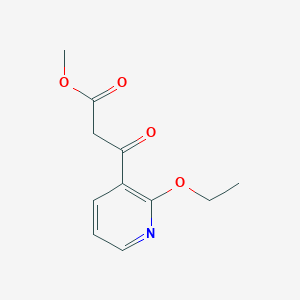 molecular formula C11H13NO4 B1391713 3-(2-乙氧基吡啶-3-基)-3-氧代丙酸甲酯 CAS No. 1229626-75-8