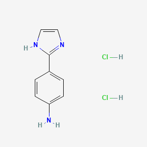 molecular formula C9H11Cl2N3 B1391723 4-(1H-imidazol-2-yl)aniline dihydrochloride CAS No. 1235440-77-3