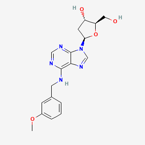 (2R,3S,5R)-2-(hydroxymethyl)-5-[6-[(3-methoxyphenyl)methylamino]purin-9-yl]oxolan-3-ol