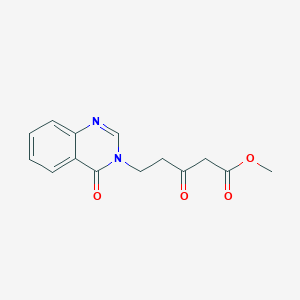 molecular formula C14H14N2O4 B1391725 3-Oxo-5-(4-oxo-4H-quinazolin-3-yl)-pentanoic acid methyl ester CAS No. 1229627-28-4
