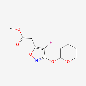 Methyl 2-(4-fluoro-3-((tetrahydro-2H-pyran-2-yl)oxy)isoxazol-5-yl)acetate