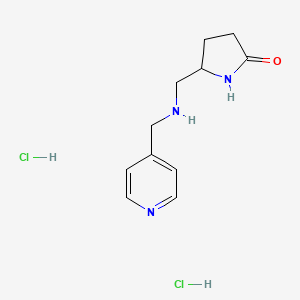molecular formula C11H17Cl2N3O B1391726 (5R)-5-{[(4-Pyridinylmethyl)amino]methyl}-2-pyrrolidinone dihydrochloride CAS No. 1177283-06-5