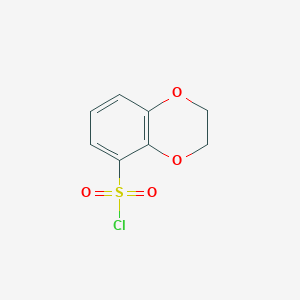 molecular formula C8H7ClO4S B1391729 2,3-Dihydro-1,4-benzodioxine-5-sulfonyl chloride CAS No. 87474-15-5