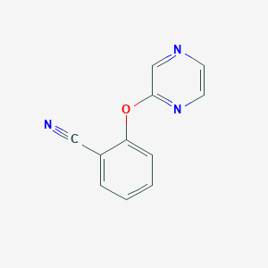 molecular formula C11H7N3O B1391736 2-(吡嗪-2-基氧基)苯甲腈 CAS No. 1221723-55-2