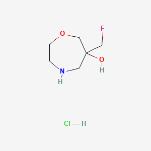 6-(Fluoromethyl)-1,4-oxazepan-6-ol;hydrochloride