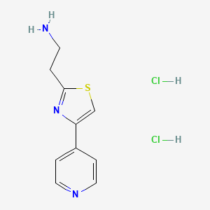 molecular formula C10H13Cl2N3S B1391740 2-[4-(吡啶-4-基)-1,3-噻唑-2-基]乙胺二盐酸盐 CAS No. 1240527-54-1