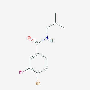 molecular formula C11H13BrFNO B1391743 4-溴-3-氟-N-(2-甲基丙基)苯甲酰胺 CAS No. 1250671-65-8