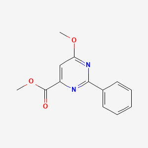 molecular formula C13H12N2O3 B1391744 6-甲氧基-2-苯基-4-嘧啶甲酸甲酯 CAS No. 1242268-01-4