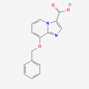 molecular formula C15H12N2O3 B13917529 8-(Benzyloxy)imidazo[1,2-a]pyridine-3-carboxylic Acid 