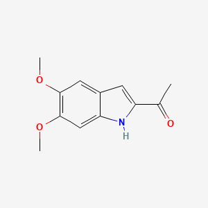 molecular formula C12H13NO3 B13917531 1-(5,6-Dimethoxy-1H-indol-2-yl)ethan-1-one 