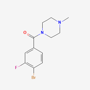 molecular formula C12H14BrFN2O B1391756 1-(4-Bromo-3-fluorobenzoyl)-4-methylpiperazine CAS No. 1000068-41-6