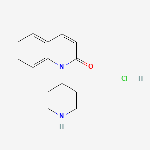 molecular formula C14H17ClN2O B1391759 1-(哌啶-4-基)喹啉-2(1H)-酮盐酸盐 CAS No. 173843-73-7