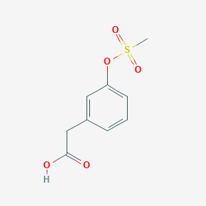 molecular formula C9H10O5S B1391761 3-[(甲磺酰)氧基]苯基乙酸 CAS No. 1221791-80-5