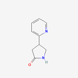 molecular formula C9H10N2O B1391764 4-(吡啶-2-基)吡咯烷-2-酮 CAS No. 28311-29-7