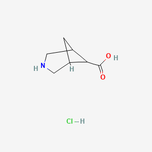 molecular formula C7H12ClNO2 B1391765 3-氮杂双环[3.1.1]庚烷-6-甲酸盐酸盐 CAS No. 1240525-76-1
