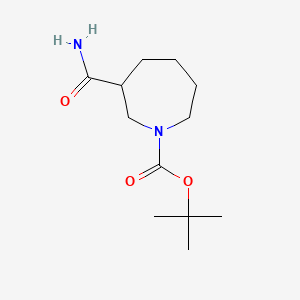 molecular formula C12H22N2O3 B13917650 Tert-butyl 3-carbamoylazepane-1-carboxylate 