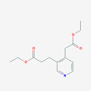 molecular formula C14H19NO4 B13917660 Ethyl 4-(2-ethoxy-2-oxoethyl)-3-pyridinepropanoate 