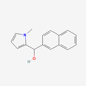 molecular formula C16H15NO B13917703 1-Methyl-2-pyrrolyl-(2-naphthyl)methanol 