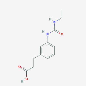 molecular formula C12H16N2O3 B1391771 3-(3-[(Ethylamino)carbonyl]aminophenyl)propanoic acid CAS No. 1221792-59-1