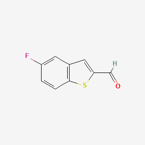 molecular formula C9H5FOS B1391774 5-Fluoro-1-benzothiophene-2-carbaldehyde CAS No. 698367-29-2