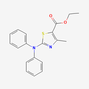 molecular formula C19H18N2O2S B1391775 Ethyl 2-(diphenylamino)-4-methyl-1,3-thiazole-5-carboxylate CAS No. 1242267-87-3