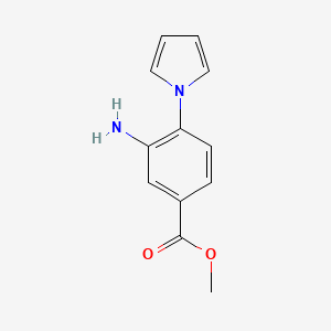 molecular formula C12H12N2O2 B1391776 methyl 3-amino-4-(1H-pyrrol-1-yl)benzoate CAS No. 1242267-86-2