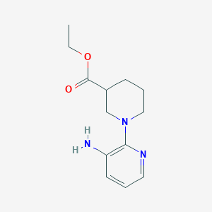 molecular formula C13H19N3O2 B1391782 Ethyl 1-(3-aminopyridin-2-yl)piperidine-3-carboxylate CAS No. 1242267-91-9