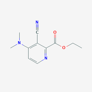molecular formula C11H13N3O2 B1391784 Ethyl 3-cyano-4-(dimethylamino)-2-pyridinecarboxylate CAS No. 1221791-89-4