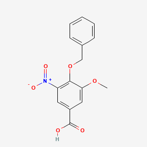 molecular formula C15H13NO6 B1391785 4-(苄氧基)-3-甲氧基-5-硝基苯甲酸 CAS No. 214848-09-6
