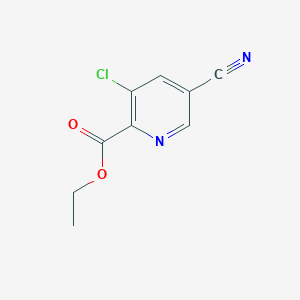 molecular formula C9H7ClN2O2 B1391786 3-氯-5-氰基-2-吡啶甲酸乙酯 CAS No. 1221791-91-8