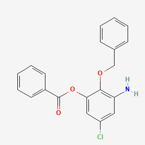 B1391787 3-Amino-2-(benzyloxy)-5-chlorophenyl benzoate CAS No. 1221792-91-1