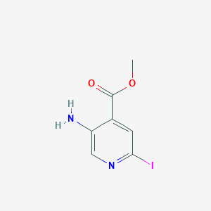 molecular formula C7H7IN2O2 B1391788 5-氨基-2-碘吡啶-4-甲酸甲酯 CAS No. 1242268-28-5