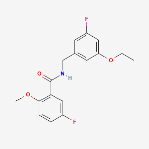 molecular formula C17H17F2NO3 B13917883 N-[(3-ethoxy-5-fluorophenyl)methyl]-5-fluoro-2-methoxybenzamide 