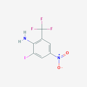 molecular formula C7H4F3IN2O2 B1391792 2-Iodo-4-nitro-6-(trifluoromethyl)aniline CAS No. 400-69-1