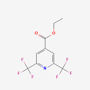 molecular formula C10H7F6NO2 B1391794 2,6-双(三氟甲基)吡啶-4-甲酸乙酯 CAS No. 1280520-88-8