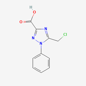 molecular formula C10H8ClN3O2 B1391798 5-(氯甲基)-1-苯基-1H-1,2,4-三唑-3-羧酸 CAS No. 1221792-24-0