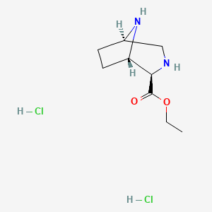 ethyl (1S,2R,5R)-3,8-diazabicyclo[3.2.1]octane-2-carboxylate;dihydrochloride