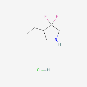 molecular formula C6H12ClF2N B13918039 4-Ethyl-3,3-difluoro-pyrrolidine hydrochloride 