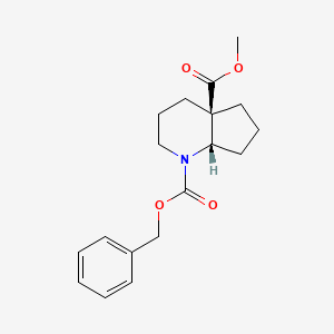 O1-Benzyl O4A-methyl (4AR,7AS)-3,4,5,6,7,7A-hexahydro-2H-cyclopenta[B]pyridine-1,4A-dicarboxylate