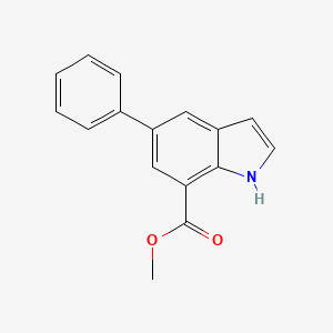 molecular formula C16H13NO2 B1391805 5-苯基-1H-吲哚-7-羧酸甲酯 CAS No. 860624-96-0
