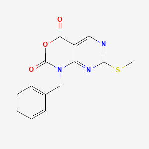 molecular formula C14H11N3O3S B1391806 1-benzyl-7-(methylthio)-1H-pyrimido[4,5-d][1,3]oxazine-2,4-dione CAS No. 686267-35-6