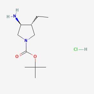 Tert-butyl trans-3-amino-4-ethyl-pyrrolidine-1-carboxylate;hydrochloride