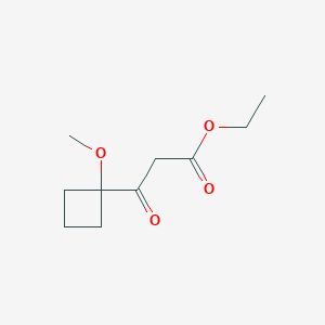 molecular formula C10H16O4 B13918086 Ethyl 3-(1-methoxycyclobutyl)-3-oxopropanoate 