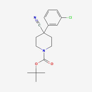 B1391809 Tert-butyl 4-(3-chlorophenyl)-4-cyanopiperidine-1-carboxylate CAS No. 553631-33-7