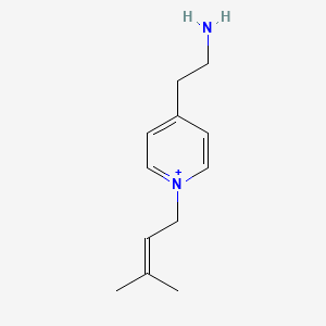 2-[1-(3-Methylbut-2-enyl)pyridin-1-ium-4-yl]ethanamine